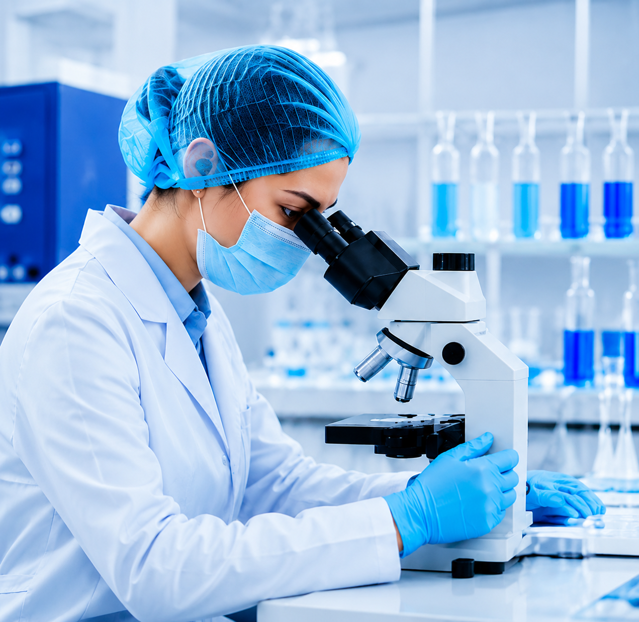 Doctor with Microscope